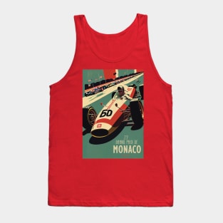 1965 Monaco Grand Prix Racing Travel Poster Tank Top